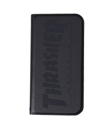 THRASHER(スラッシャー)/スラッシャー THRASHER iphone12 mini スマホケース メンズ レディース 手帳型 携帯 アイフォン HOME TOWN LOGO PU LE/ブラック