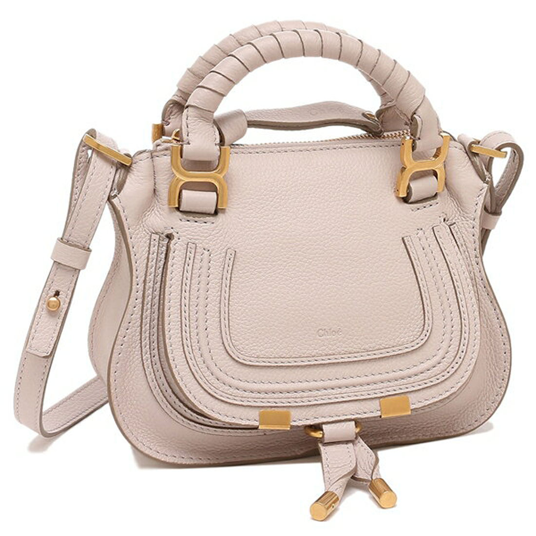 Chloe 2way ハンドバッグ ショルダーバッグ グレージュ