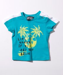 DIESEL(DIESEL)/DIESEL(ディーゼル)Baby グラフィックデザイン半袖Tシャツカットソー/ブルー