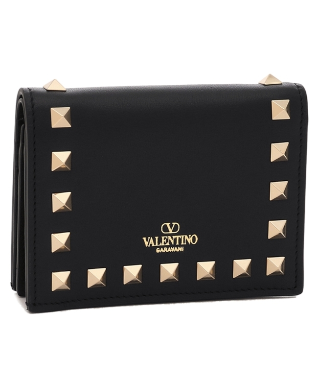 valentino 二つ折り財布ブラック