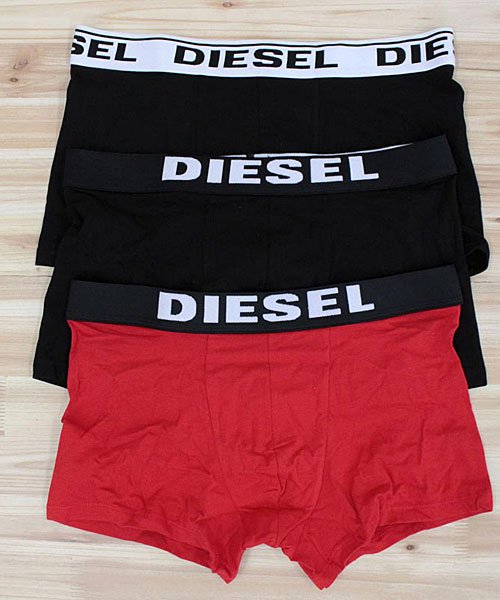 TopIsm(トップイズム)/DIESEL ディーゼル 3P 3枚セット メンズ ボクサーパンツ トランクス ストレッチ 下着 アンダーウェア インナーウェア/ブラック系1