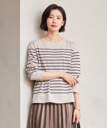 J.PRESS LADIES（LARGE SIZE）(J．プレス　レディス（大きいサイズ）)/バスクボーダー カットソー/ライトグレー系1