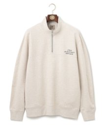 J.PRESS MENS(J．プレス　メンズ)/インレージャージー ロゴハーフジップスウェット/ライトグレー系