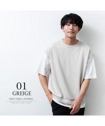  GENELESS/tシャツ メンズ 半袖 重ね着風 フェイクレイヤード ベスト 半袖tシャツ ゆったり おしゃれ 夏/505479676