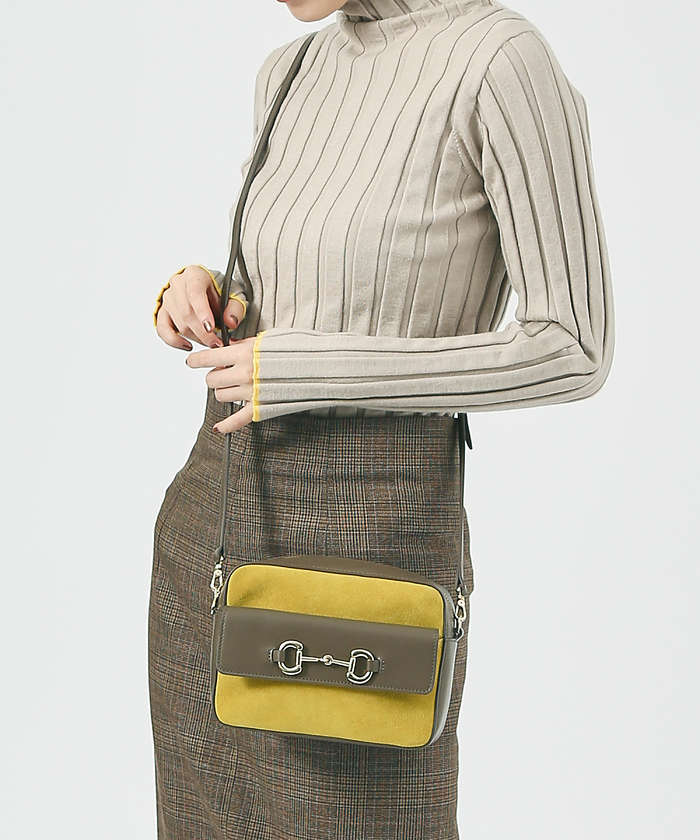 LOWELLThings 【Oggi掲載】Cassetta/レザーBITミニショルダーBAG イエロー F LOWELLThings 【Oggi掲載】Cassetta/レザーBITミニショルダーBAG イエロー F