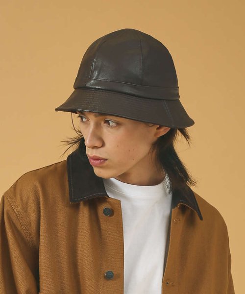 ABAHOUSE(ABAHOUSE)/【RUBEN/ルーベン】FAKE LEATHER METRO HAT/レザーメト/ブラウン