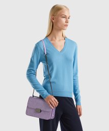 BENETTON (women)/型押しフロントフリップフェイクレザーショルダーバッグ/505458834