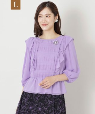 TO BE CHIC(L SIZE)/【L】シフォンプリーツ　プルオーバーブラウス/505468464