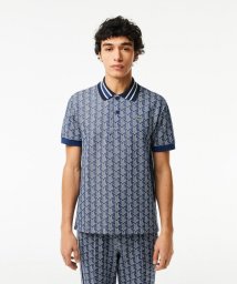 LACOSTE Mens(ラコステ　メンズ)/モノグラムジャカード半袖ポロシャツ/ネイビー