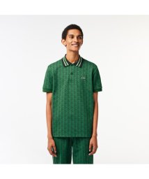 LACOSTE Mens(ラコステ　メンズ)/モノグラムジャカード半袖ポロシャツ/ダークグリーン