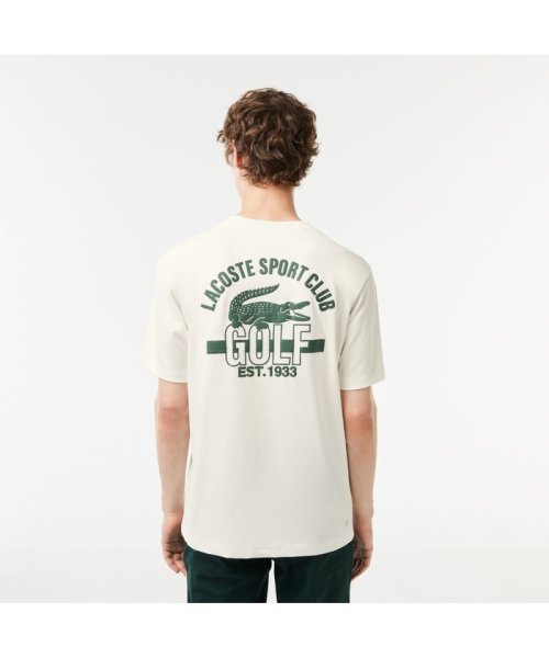 LACOSTESPORTS MENS(ラコステスポーツ　メンズ)/ウルトラドライバックプリントゴルフTシャツ/ホワイト