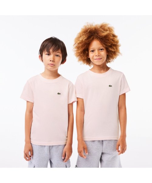 LACOSTE KIDS(ラコステ　キッズ)/JUNIORベーシックワニロゴパッチTシャツ/ライトピンク