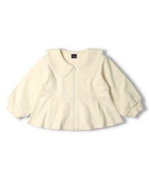 Crescent(クレセント)/【子供服】 crescent (クレセント) 小花・無地ミニ裏毛ジャケット 80cm～130cm N60100/アイボリー