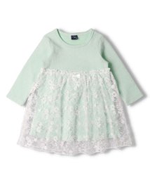 Crescent/【子供服】 crescent (クレセント) お花チュール切替長袖ワンピース 90cm～130cm N60308/505481164