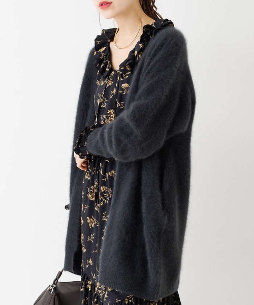 ラクーン50ニットガウンカーディガン 