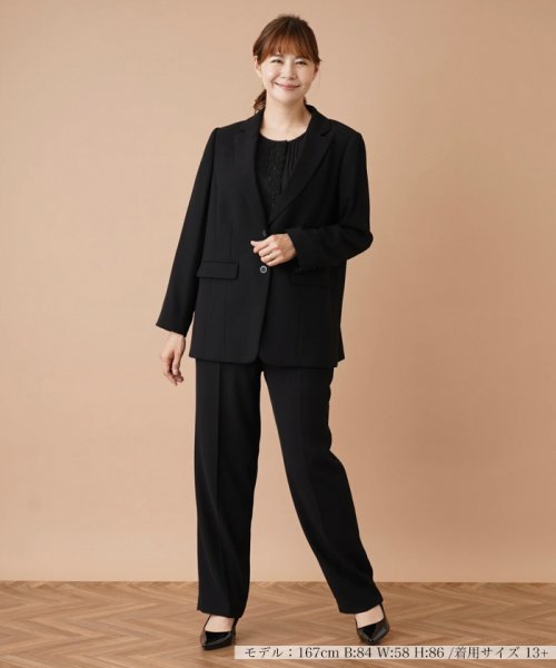 新品☆8L喪服礼服ブラックフォーマルパンツスーツ高級3点30690円を☆