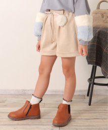 ikka kids/フェイクスエードポンポン付きハーフパンツ（120〜160cm）/505464858