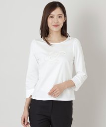 TO BE CHIC(トゥービーシック)/ハイゲージポンチ ロゴＴシャツ/オフホワイト1