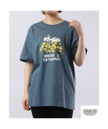  PEANUTS( ピーナッツ)/スヌーピー ウッドストック Tシャツ 半袖 プリント SNOOPY PEANUTS/ブルー