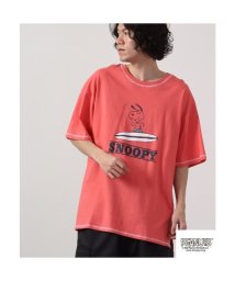  PEANUTS( ピーナッツ)/スヌーピー Tシャツ 半袖 サーフ 夏 プリント SNOOPY PEANUTS/ピンク
