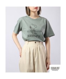  PEANUTS/スヌーピー  Tシャツ トップス 半袖 ハワイアン プリント SNOOPY PEANUTS/505481063