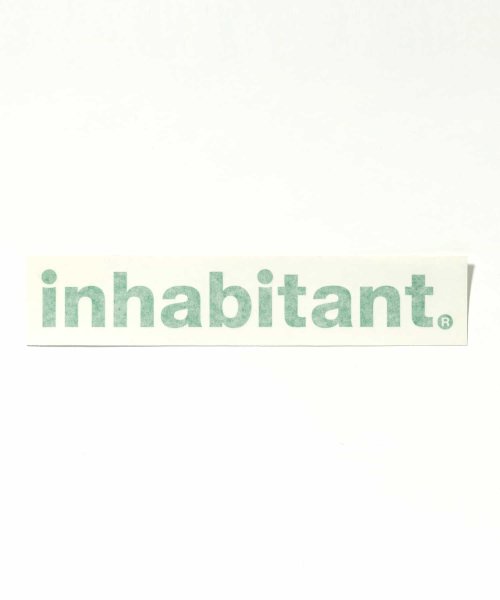 inhabitant(inhabitant)/inhabitant(インハビタント)Inhabitant logo sticker ステッカー シール/グリーン