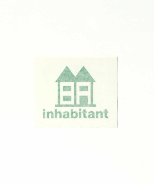 inhabitant(inhabitant)/inhabitant(インハビタント)Inhabitant logo sticker ステッカー シール/グリーン