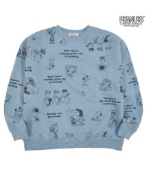  PEANUTS( ピーナッツ)/スヌーピー Tシャツ 長袖 ピーナッツ 兄弟 ハンバーガー フード ロンT SNOOPY PEANUTS/グレー