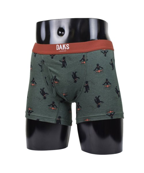 DAKS(ダックス)/ダックス DAKS ボクサーパンツ 下着 インナー アンダーウェア メンズ 前開き M－L メンズ下着 男性 BOXER BRIEF ネイビー グリーン 012/グリーン