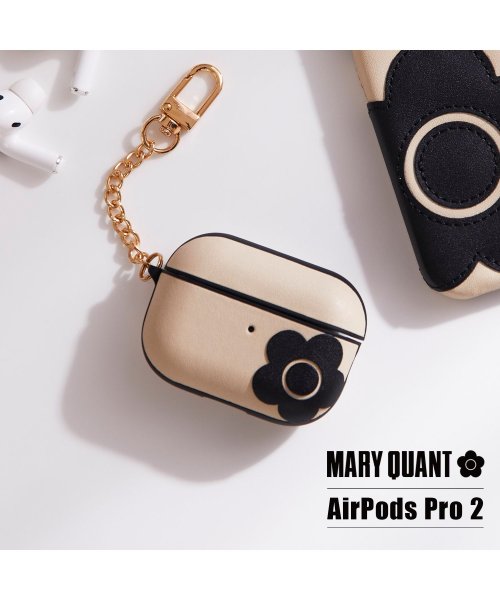 MARY QUANT(マリークヮント)/MARY QUANT マリークワント エアーポッズプロ 第2世代 AirPods Proケース カバー レディース マリクワ PU LEATHER HYBRID/アイボリー