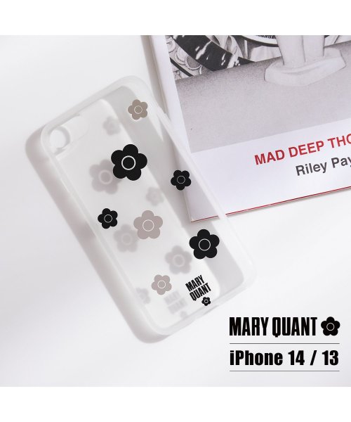 MARY QUANT(マリークヮント)/MARY QUANT マリークワント iPhone 14 13 スマホケース 携帯 アイフォン レディース クリア 透明 マリクワ RANDOM DAISY H/ブラック