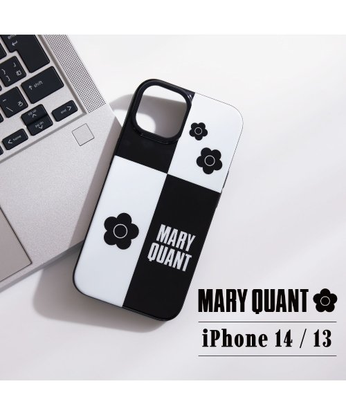 MARY QUANT(マリークヮント)/MARY QUANT マリークワント iPhone 14 13 スマホケース 携帯 アイフォン レディース マリクワ MONOTONE DESIGN HYBRI/ブラック