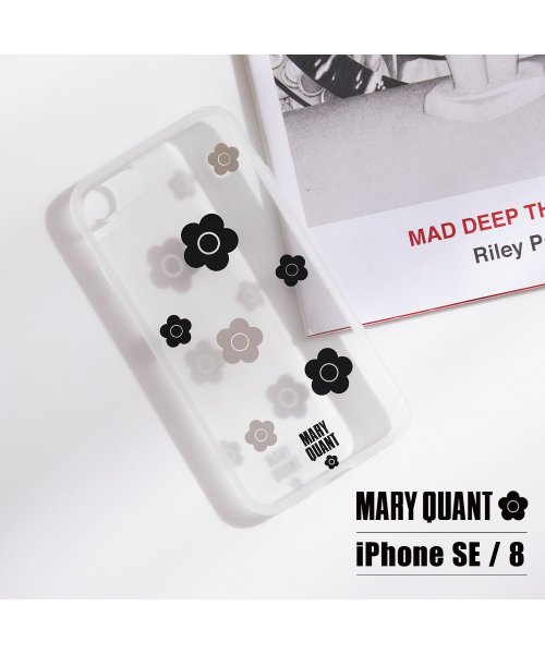 MARY QUANT(マリークヮント)/MARY QUANT マリークワント iPhone SE 8 スマホケース 携帯 アイフォン 第3 第2世代 レディース クリア 透明 マリクワ RANDOM /ブラック
