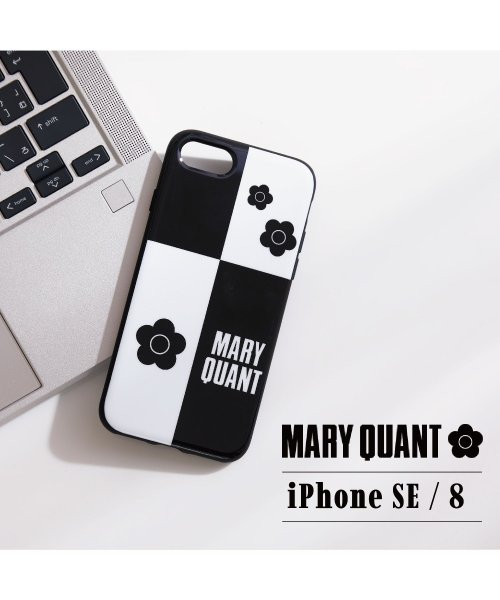 MARY QUANT(マリークヮント)/MARY QUANT マリークワント iPhone SE 8 スマホケース 携帯 アイフォン 第3 第2世代 レディース マリクワ MONOTONE DESIG/ブラック