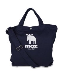 moz(モズ)/moz モズ トートバッグ ショルダー メンズ レディース キャンバス 斜めがけ B4サイズ対応 軽量 TOTE SHOULDER BAG ブラックホワイト ネ/ネイビー