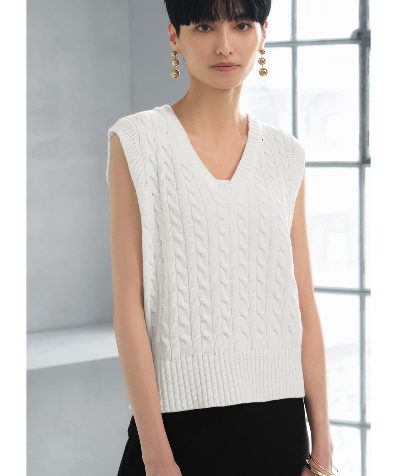 トゥモローランド　サマーベーシックニット　ベスト