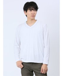 m.f.editorial/ジャガードチェック フェイクVネック 長袖 メンズ Tシャツ カットソー カジュアル インナー ビジネス ギフト プレゼント/505484431