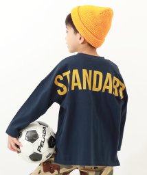 devirock/フットボール バックプリント 長袖Tシャツ 子供服 キッズ 男の子 女の子 トップス 長袖Tシャツ ロンT 綿100% 吸汗 ゆるっと シルエット/504223534