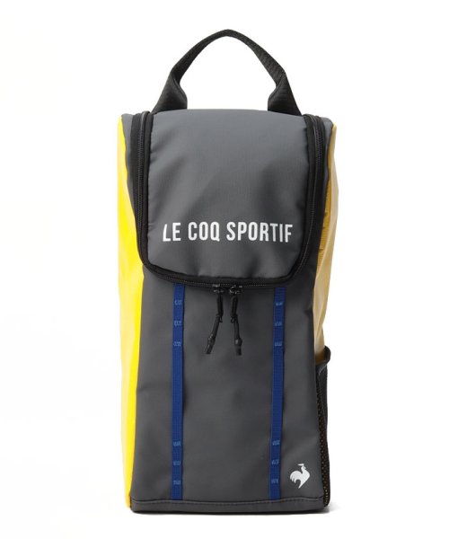 le coq sportif GOLF (ルコックスポルティフ（ゴルフ）)/縦型ポーチ (カスタマイズモデル) 約18×36×12(cm)/グレー×イエロー