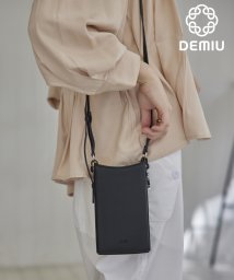 Demiu(Demiu)/全機種対応◎【Demiu / デミュ】Petit Smartphone Bag スマホバッグ ショルダーバッグ スマホショルダー 本革 カウレザー 牛革/ブラック 