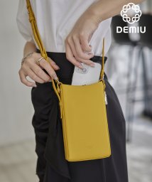 Demiu(Demiu)/全機種対応◎【Demiu / デミュ】Petit Smartphone Bag スマホバッグ ショルダーバッグ スマホショルダー 本革 カウレザー 牛革/イエロー