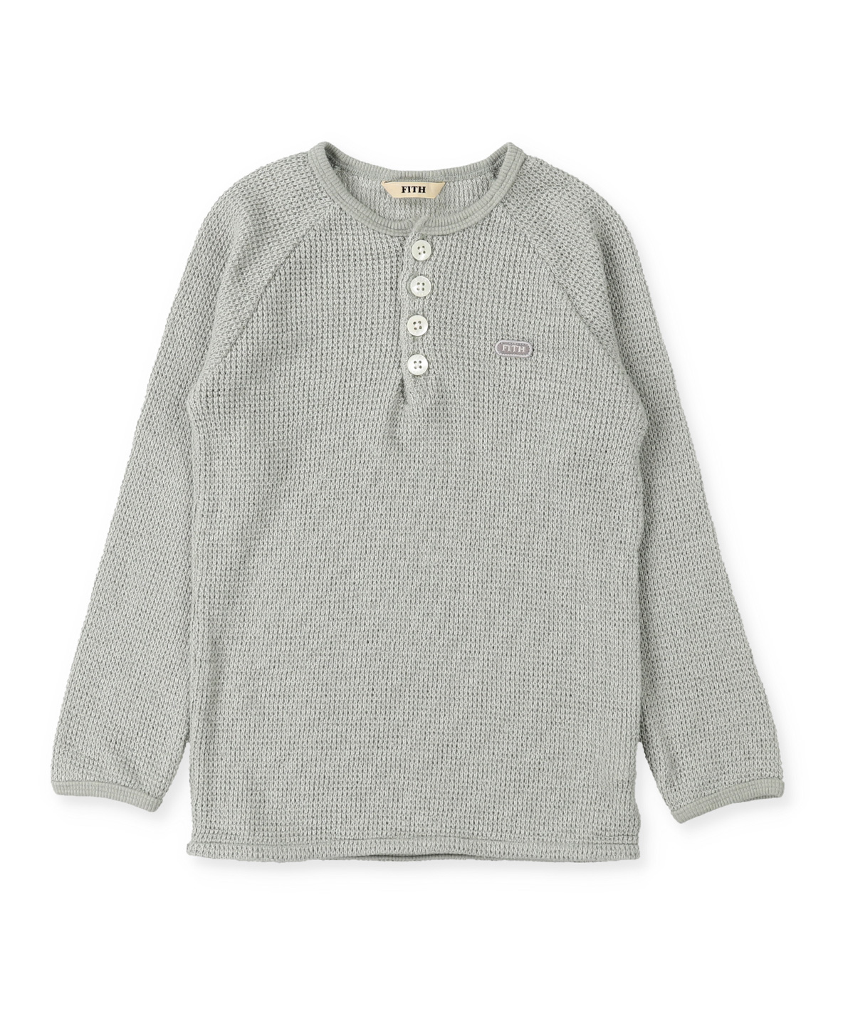 FITH フィス FITH スラブワッフル ヘンリー 長袖 Tシャツ グリーン 90cm FITH フィス FITH スラブワッフル ヘンリー 長袖 Tシャツ グリーン 90cm