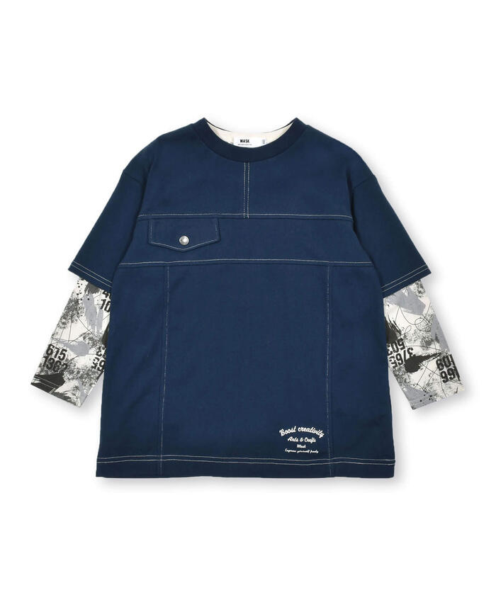 胸ポケットTシャツ＋ペンキ柄Tシャツセット(100~160cm)(505482615