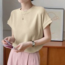 miniministore(ミニミニストア)/フレンチスリーブ 半袖 Tシャツ 韓国風/ライトベージュ