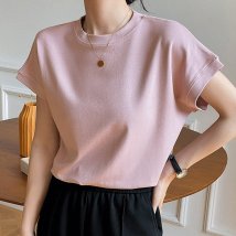 miniministore(ミニミニストア)/フレンチスリーブ 半袖 Tシャツ 韓国風/ピンク