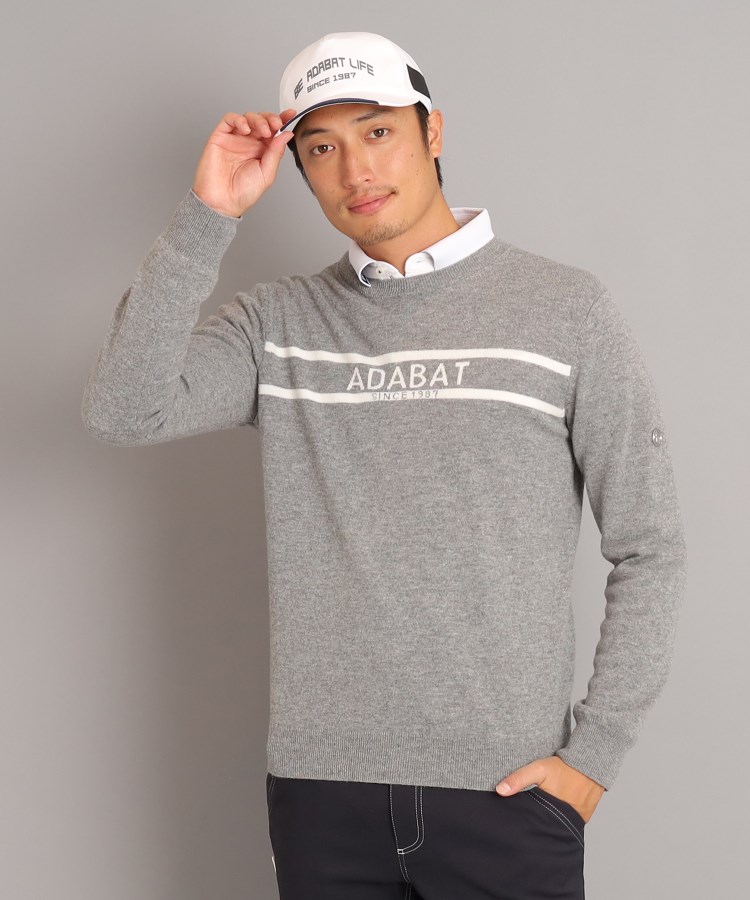 adabat アダバット◆ゴルフ ニット セーター 日本製 ブラック XLサイズ
