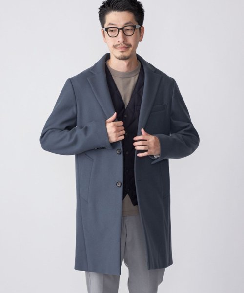 SHIPS: スーパー160S メリノウール メルトン チェスターコート I1543096745(11712円)