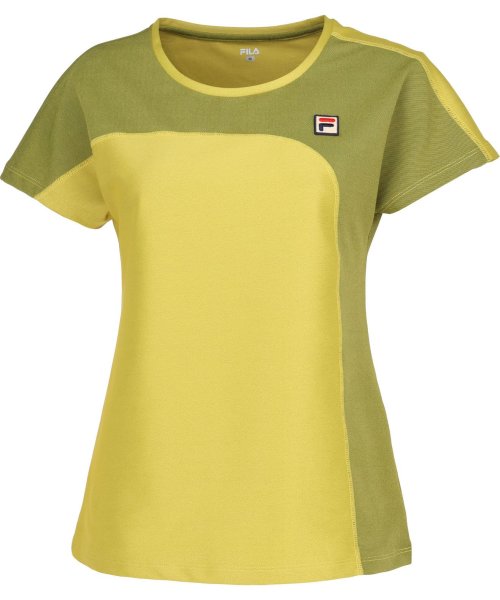 FILA（ZETT Ladies）(フィラ（ゼット　レディース）)/【テニス】デニムニット クルーネック Tシャツ レディース/イエロー