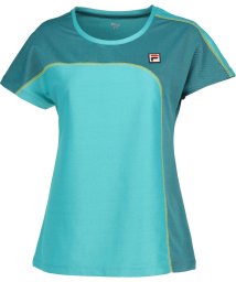 FILA（ZETT Ladies）(フィラ（ゼット　レディース）)/【テニス】デニムニット クルーネック Tシャツ レディース/ターコイズ