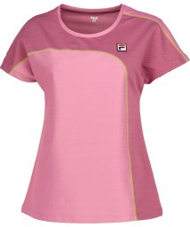 FILA（ZETT Ladies）(フィラ（ゼット　レディース）)/【テニス】デニムニット クルーネック Tシャツ レディース/ピンク